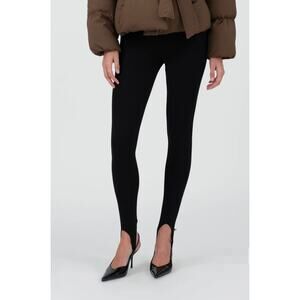 TWS1089 HIGH WAISTED STIRRUP PANTS-Black